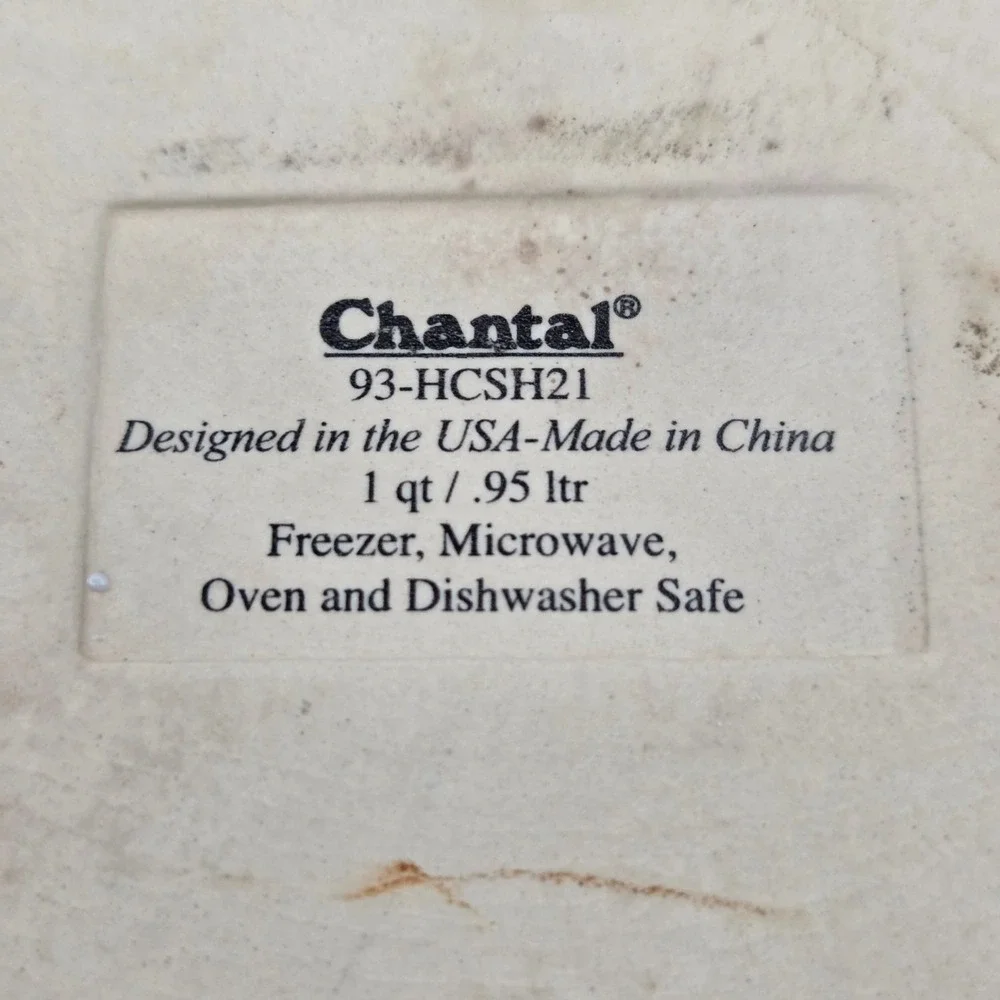 Chantal White Heart Shaped Covered Casserole‎ Baking Dish 1 Quart